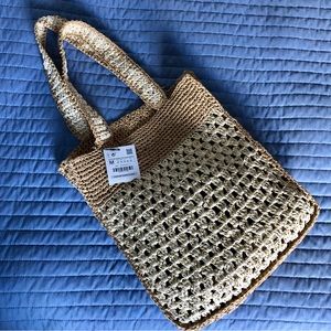 Dual-tone Straw Bag